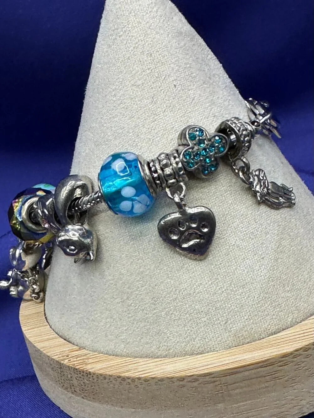 Pandora-Style “Cat Theme” Bracelet 17 Charms, inc. Brighton Cat Charm